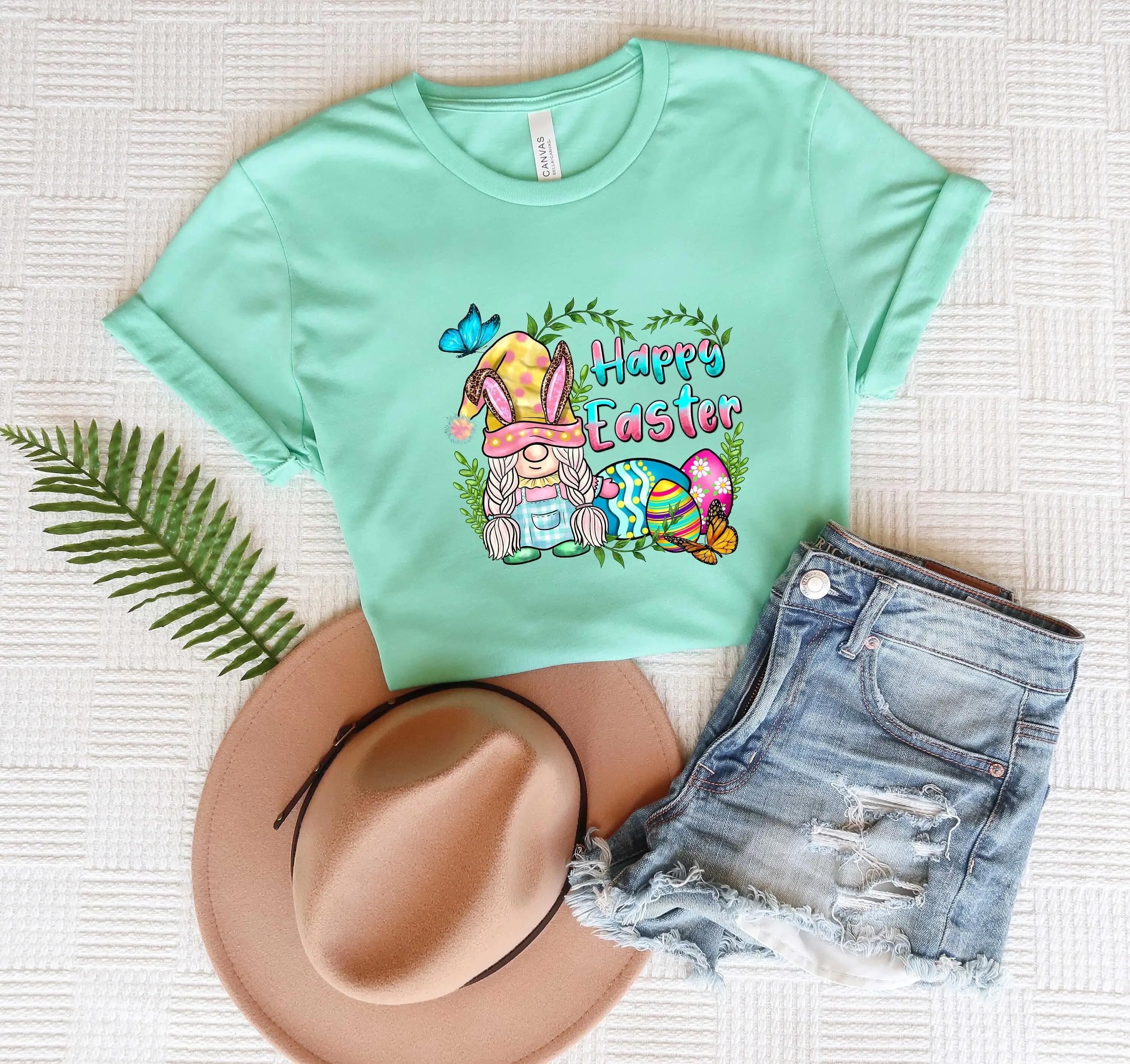 Cute Easter Gnomes T Shirt Spring Dwarf Sweat Funny Gnome Lover Happy Day