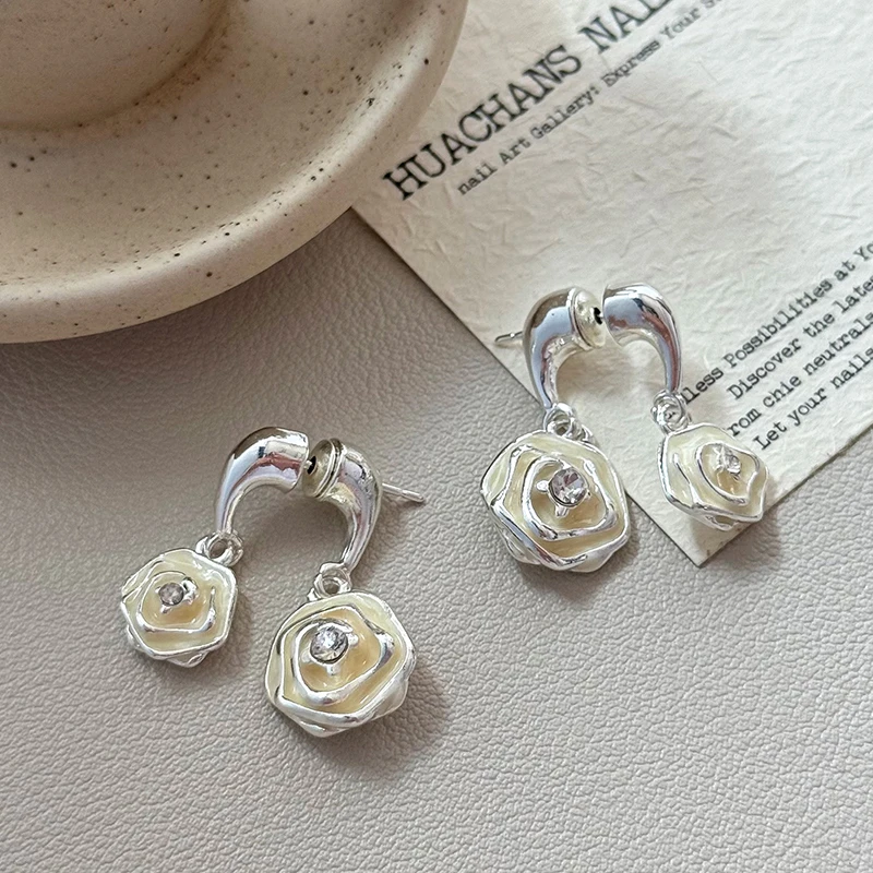 GANPUP Silberfarbene Fruchtförmige Quasten-Ohrringe für Damen, Modische Ohrstecker, Schmuck-Accessoires, Geschenk für Partys – Detail 6