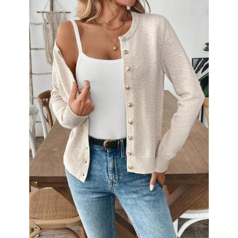 

Повседневная трикотажная одежда Long Sve Открытый кардиган Чистый цвет Универсальный Sle Coolmax Fiber Ciwalk Внутренняя одежда Воротник Деформируемый