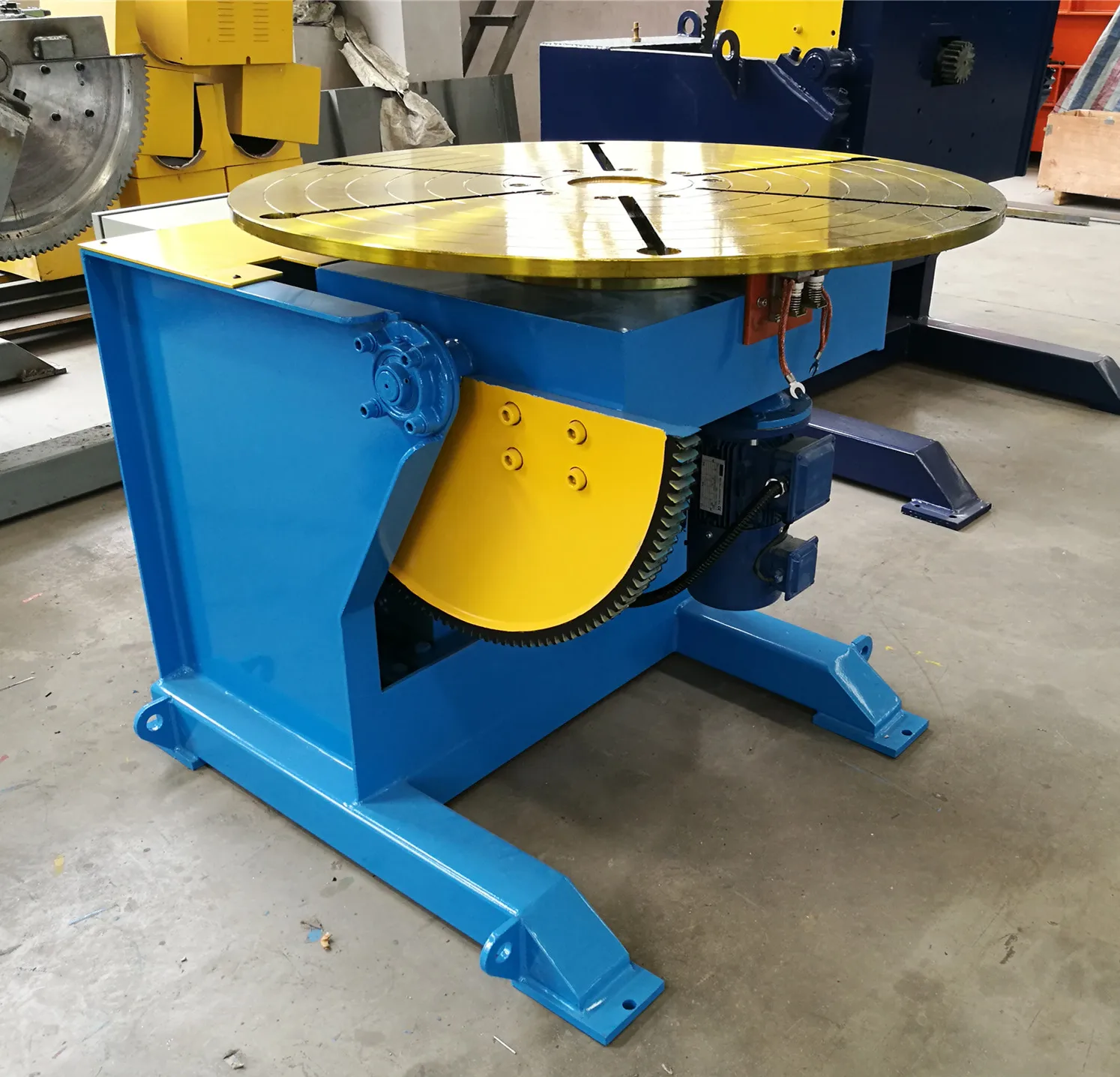 Motorized Rotate Turnover Tilt Turntable 600kg Welding Positioner With Foot Pedal