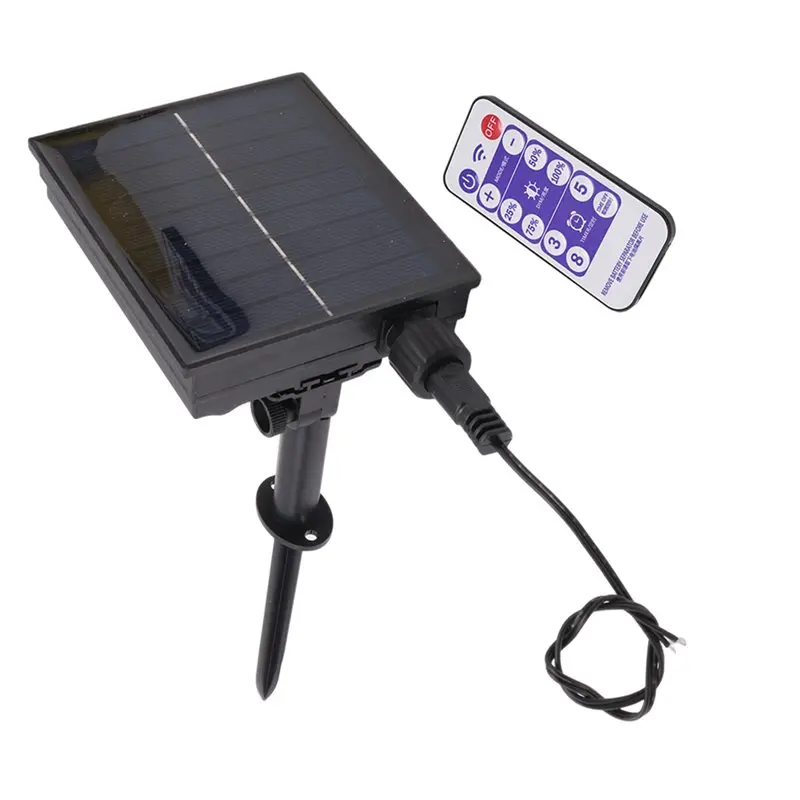 B50C Solar Battery Box For LED String Lights Outdoor String Lights Control Panel Lithium Panel Light W/Remote Control (24V)