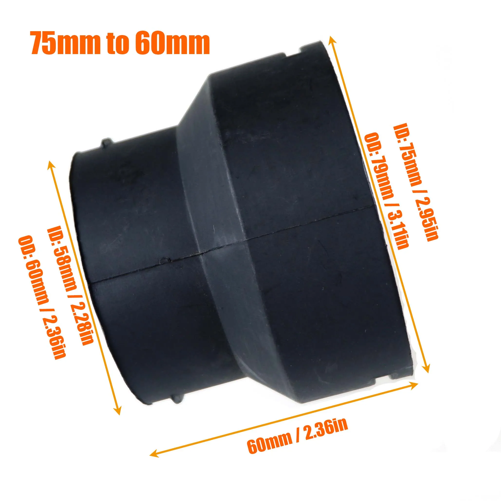 4PCS 75 to 60mm Converter60mm 75mm Diesel Heater Air Duct Ducting Connector Black For Car Truck VAN Camper