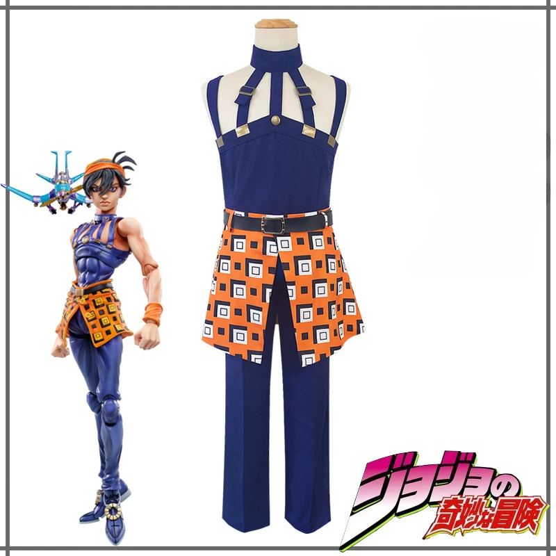 

Anime JoJo's Bizarre Adventur Cosplay Costume Narancia Ghirga Clothes Stardust Crusaders Golden Wind Outfits Cos For Men Women