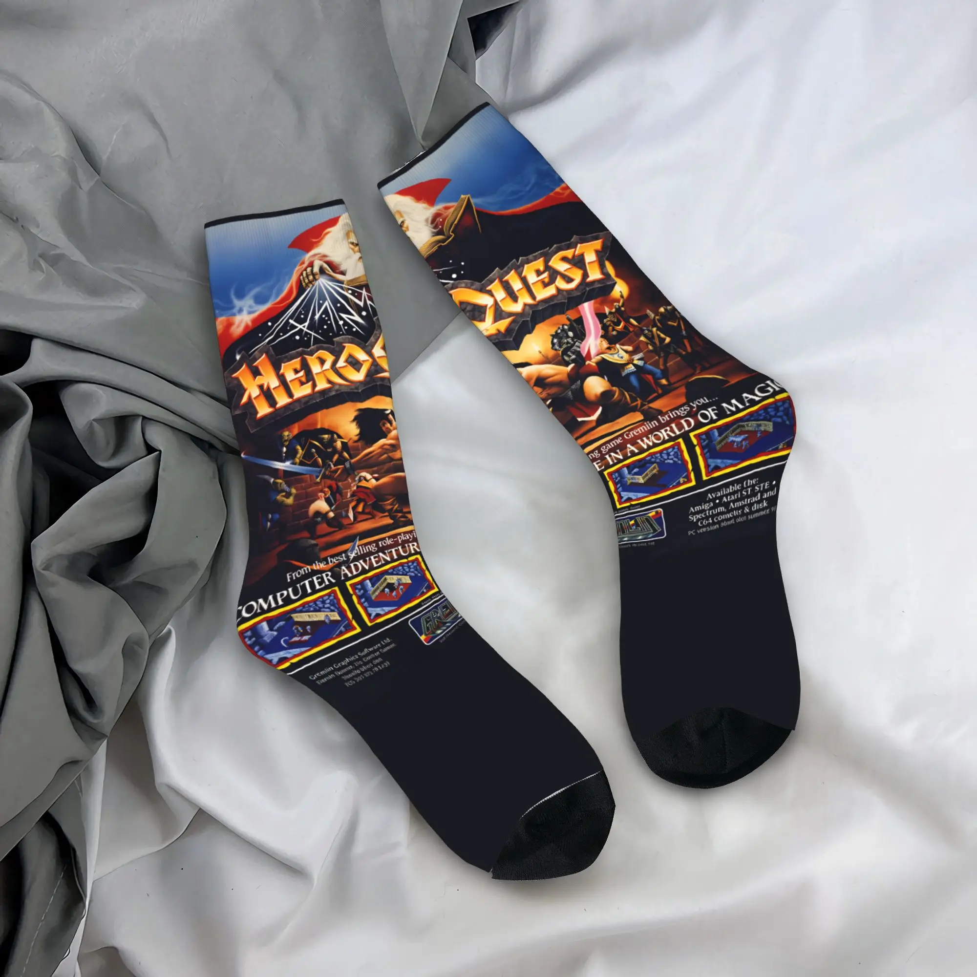 

Heroquest Card Game Socks Retro Card Retro Stockings Winter Anti Bacterial Men Socks High Quality Design Cycling Socks
