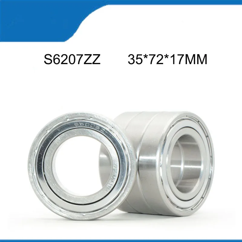 1PCS  S6207ZZ (35*72*17 MM)  Sell Hot High Quality  Stainless S6207 Steel Sealed Deep Groove Ball Bearing Shaft (ABEC-5)