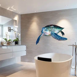 C253# Turtle Sea World Animals Window Submarine Home Decor Wall Sticker For Glass Door Self Adhesive Simple Decoration