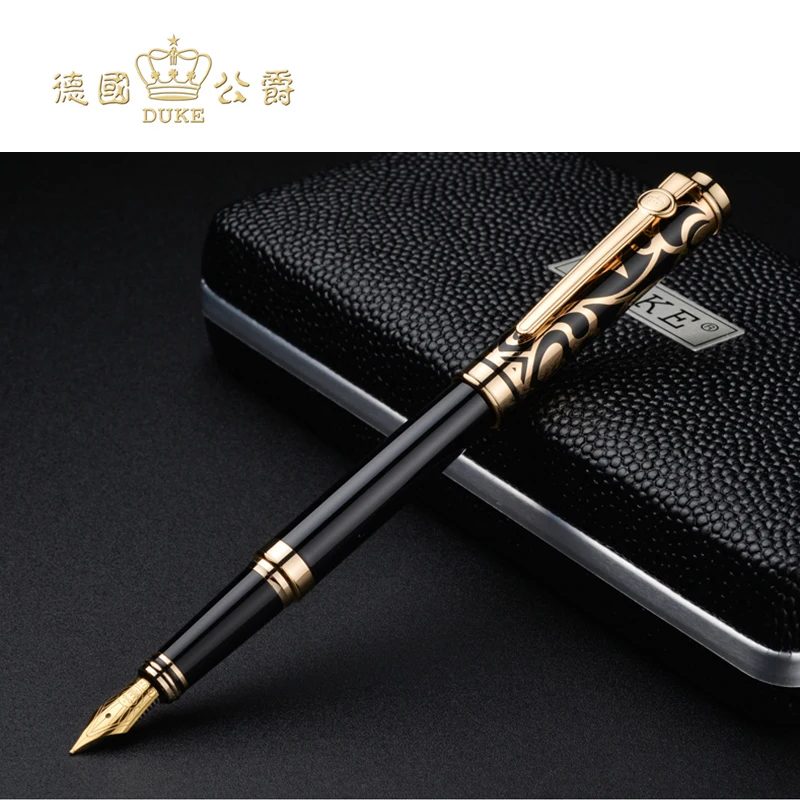 Luxury Iraurita F Nib Fountain Pen Germany Duke Red and Blue Stone Ink Pen High-end Business Gift Pens Office&school Stationery