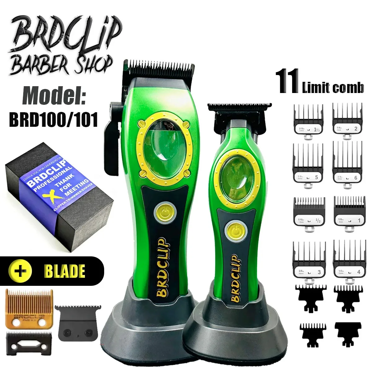 

BRDCLIP Barber Professional Electric Cordless Hair Clipper Set Oil Head Gradient Sculpt 8000rpm Hair Salon Men‘s Haircut Trimmer