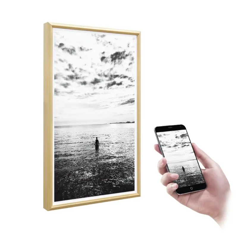 Cadre photo numérique de designer Frameo, toile numérique pour l'affichage d'œuvres d'art