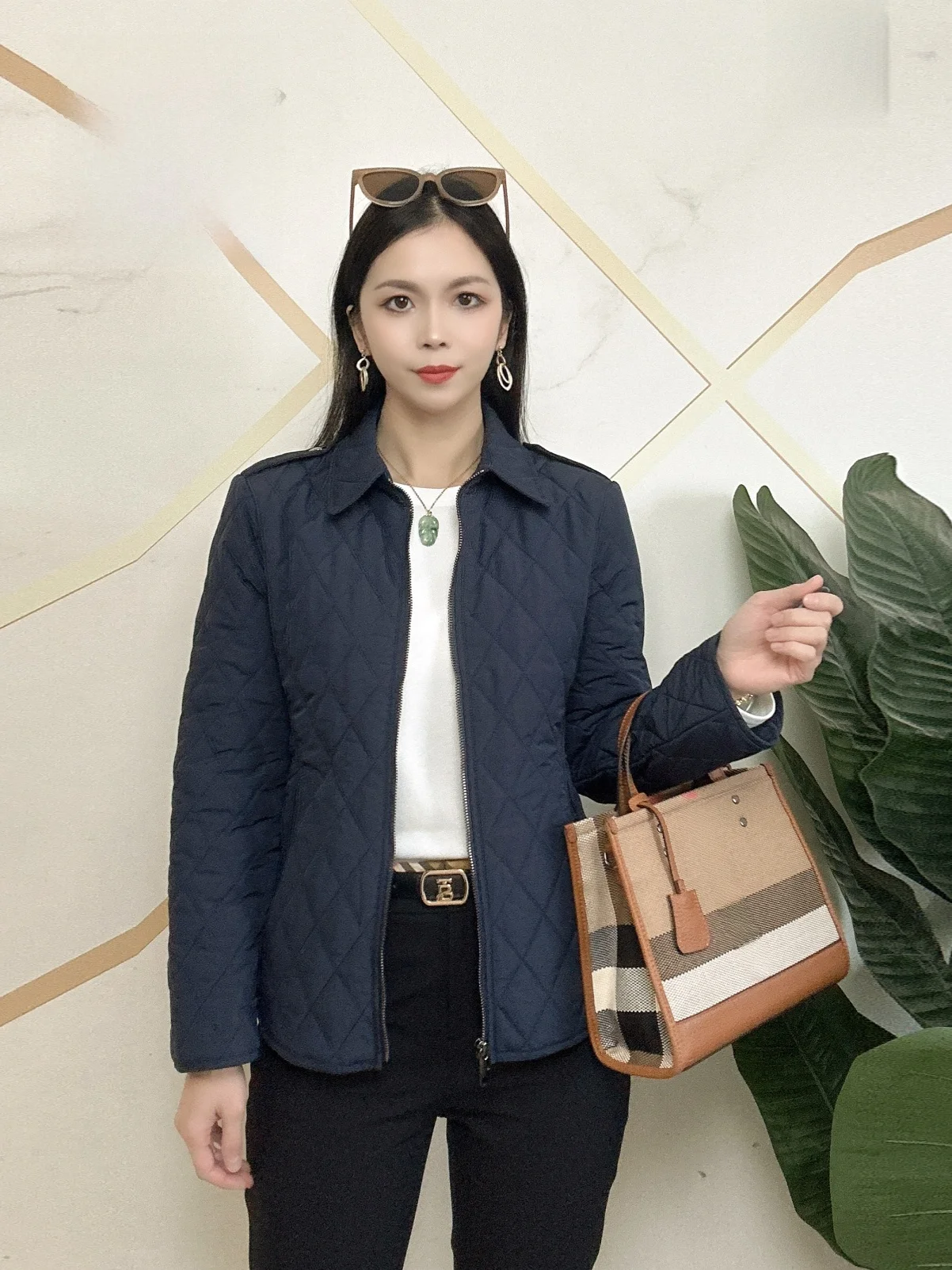 

Женская легкая хлопковая куртка Briti Sle: теплая, повседневная, с воротником, модная зимняя верхняя одежда, тонкая, длинная, на молнии