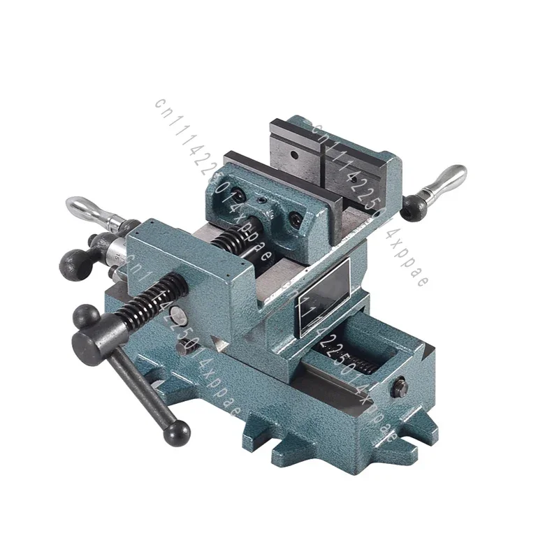 Two-Way Movable Vise Table 3 Inch/4 Inch Q97 Heavy-Duty Precision Cross-Nose Pliers Bench Vise Drilling Variable Milling Machine
