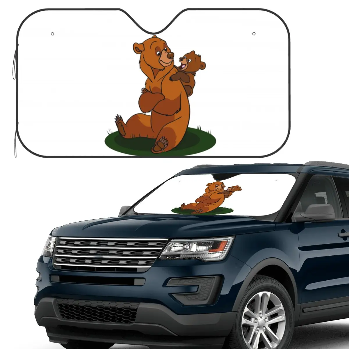 

Солнцезащитный козырек Brother Bear, лобовое стекло автомобиля, переднее лобовое стекло, солнцезащитный козырек, аксессуары, чехлы