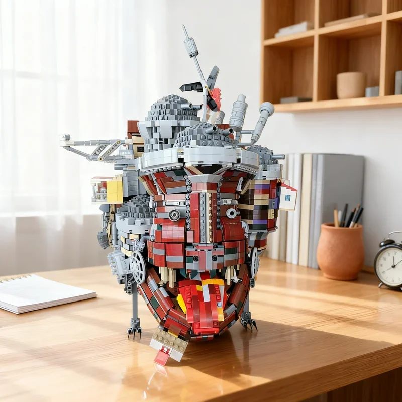 

5737 деталей MOC: Модель «Ходячий замок Хаула» (Креатор), конструктор, рождественский подарок, игрушка, креативная идея для самостоятельной сборки, архитектурная модель