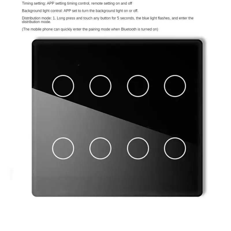 CORUI Tuya WIFI Smart Brazil Switch 4/6/8 Gang Touch Panel Wall Light Switch Smart Life Remote Control Support Alexa Google Home