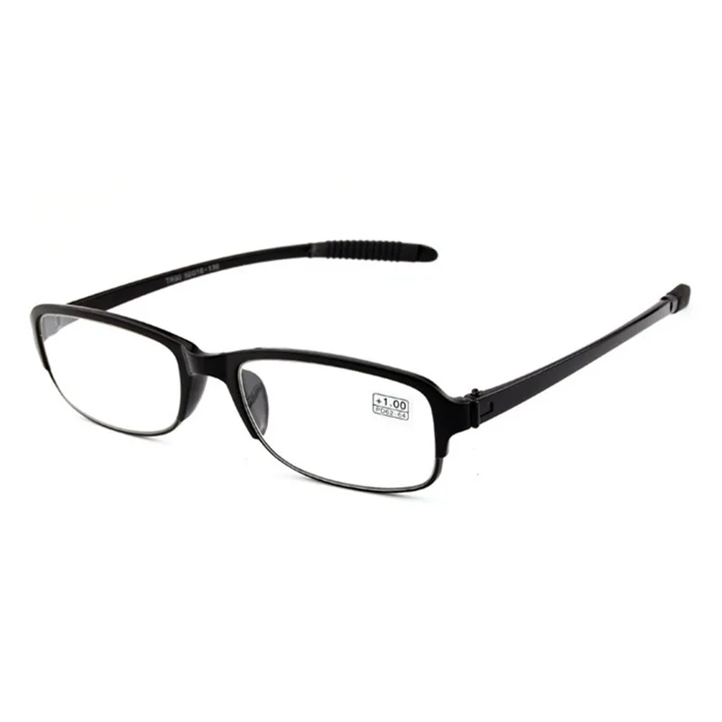 New TR90 Reading Glasses Square Retro Black Frame Unisex Ultra-lightweight Presbyopia Glasses Women Man Fashion Gafas +1.0~+4.0
