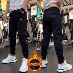 Plush Thicken Casual Pants Oversize Joggers Korean Cargo Trousers Brushed Jogging American Retro Casual Elastic Pants