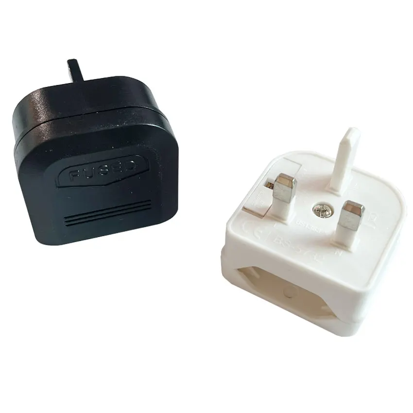 1PCS European Euro Eu 2 Pin To Uk 3 Pin Power Socket Travel Plug Adapter Converter Power Adapter Charger Power Socket Outlet