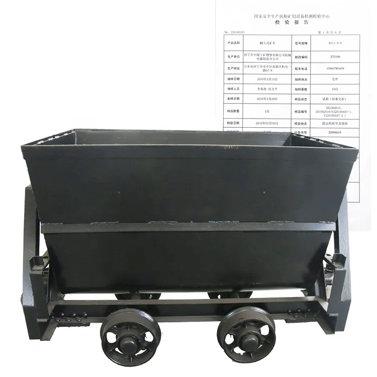 

Good Quality Bucket Tipping Mining Rail Trolley Mine Car Iron Coal Mining Ore Carts For Transportation