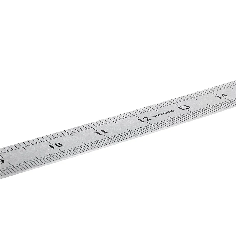 3X Stainless Steel Double Side Measuring Straight Edge Ruler 60Cm/24 Inch, Silver