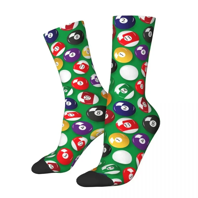 Y2K Hip-Hop Pool Cue Sports Player Theme Design Accessories Billiards Balls Lover Cute Socks Suprise Gift For Unisex