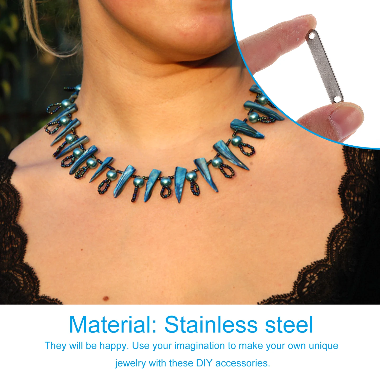 

10pcs Stainless Steel Connectors Blank Earrings Necklace Bail Bracelets Pendant DIY Jewelry Making Supplies Woman Accessories