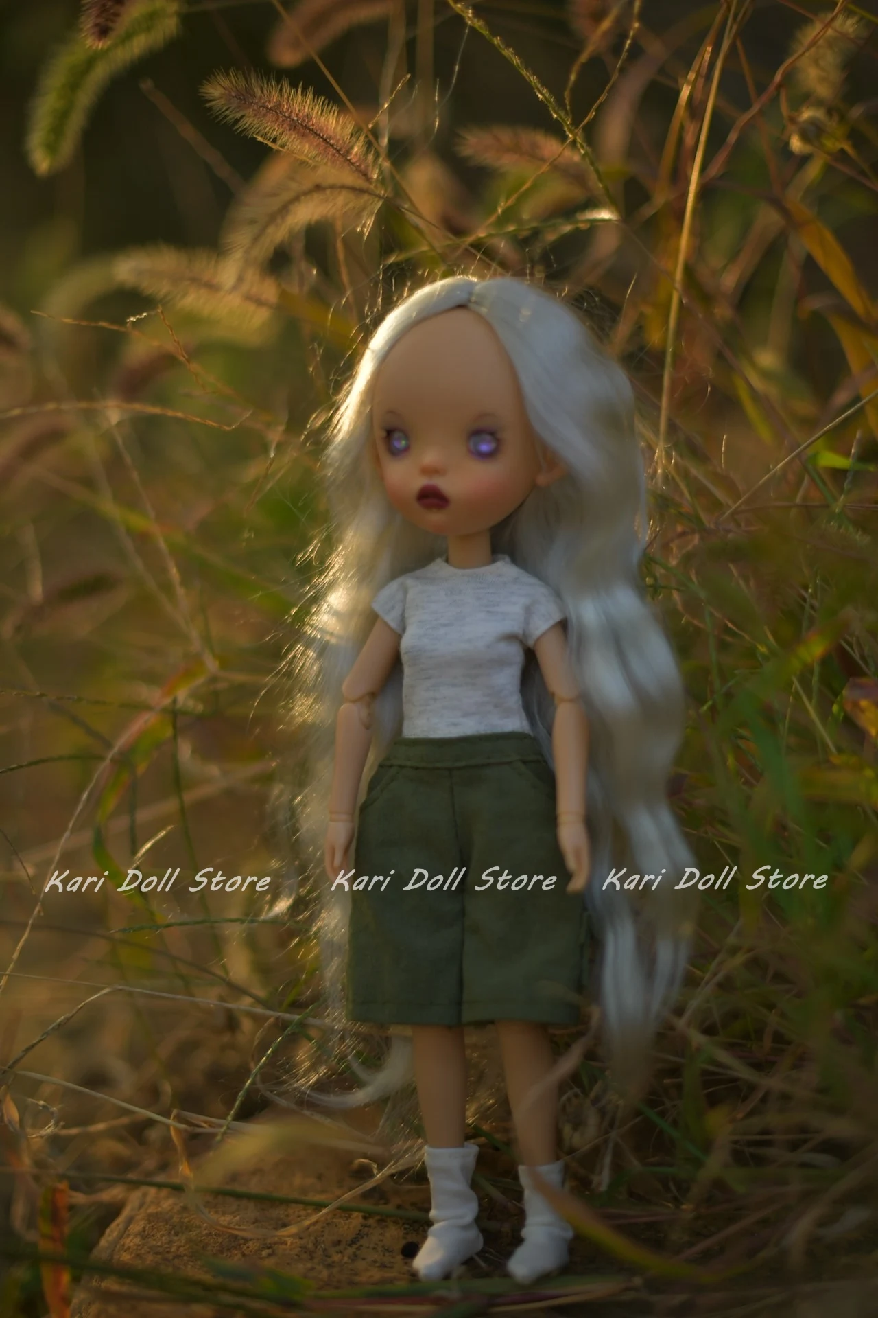 

Kari Doll Одежда и юбки платье Серый костюм с короткими рукавами и шарфом для куклы Landazz Landoudou