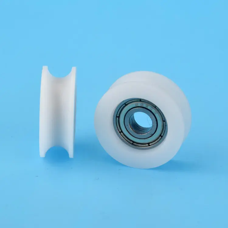 1pc 6*24*9mm rubber-coated sliding door roller bearing pull-out basket wheel disinfection cabinet U groove concave pulley