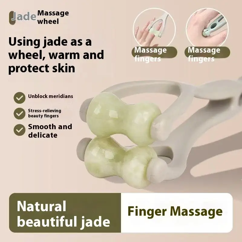 Massaggiatore per dita Design a rullo a doppia fila Facile da usare Allevia l'affaticamento delle dita Promuove la circolazione sanguigna Massaggiatore per dita a rullo portatile