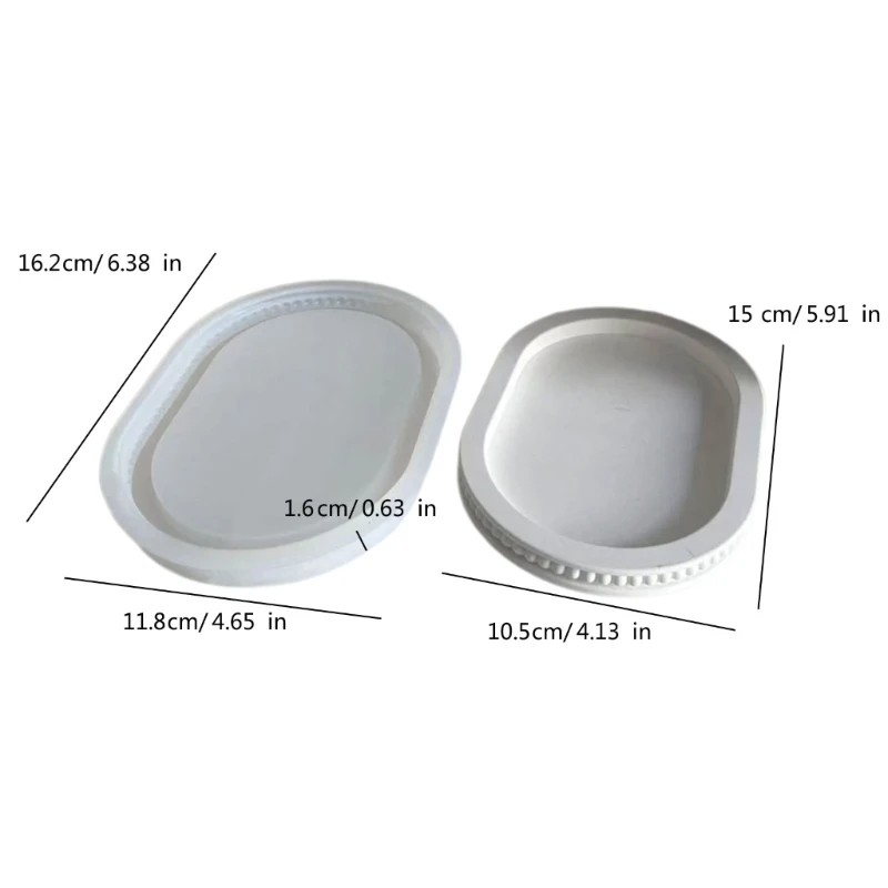 Silicone Mould Tray Round Beads Oval Resin Molds Storage Plate Castings Molds