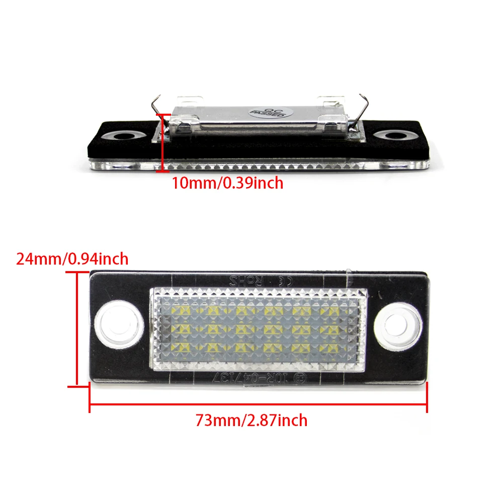 2pcs LED Number License Plate Light 3B5998026 For VW Passat B5.5 B6 Caddy MK3 Golf Transporter Skoda T5 T6 Touran Jetta MK3/MK5