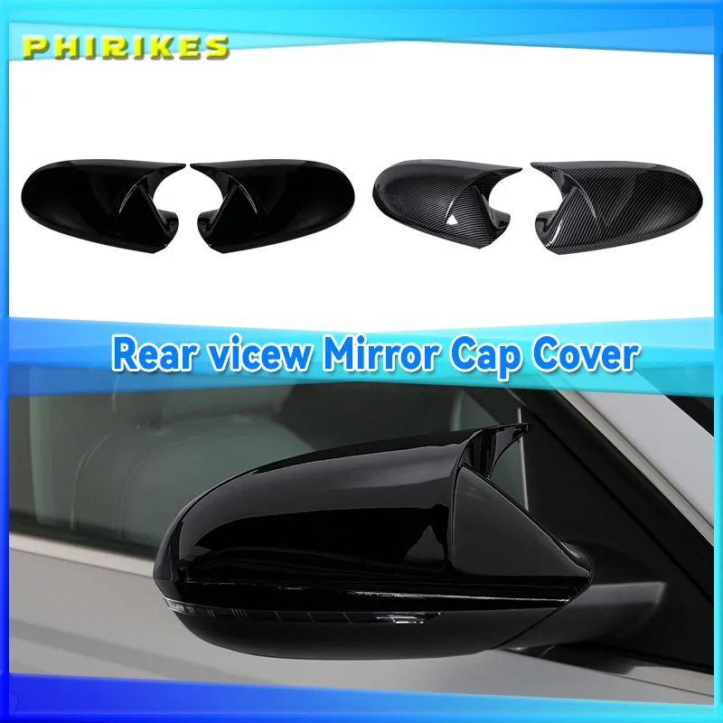 

BLACK Side Mirror Cap Covers For Audi A6 C7 C7.5 S6 4G RS6 2012 2013 2014 2015 2016 2017 2018 rear view wing case pair