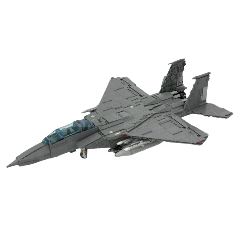 Military Aircraft Model MOC Building Bricks F-15 Eagle Fighter Jet Modular Technology Gifts Holiday Assemble Children Toys Suit