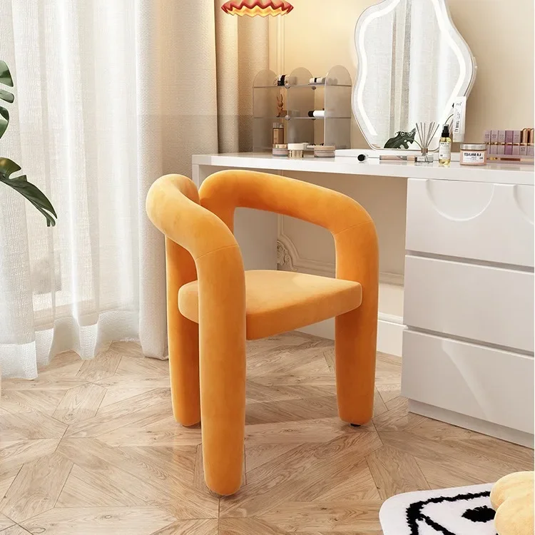 Bedroom Dressing Chair Backrest Leisure Chair Home Dining Chair Light Luxury Nordic Dressing Table Chairs Ergonomics