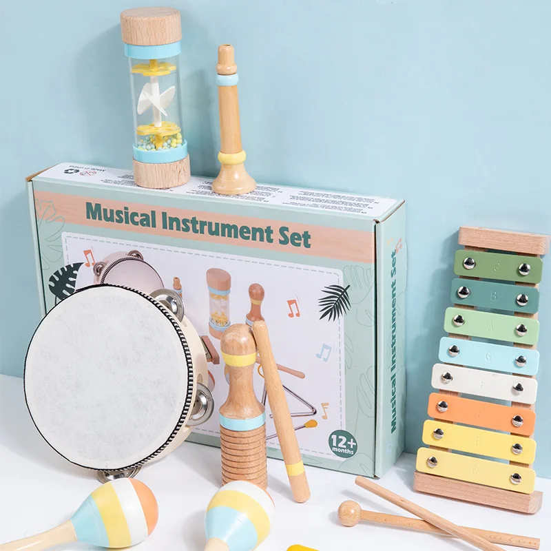 Baby Music Toys Montessori Wooden Toys Child Percussion Instruments  Early Educational Toys Birthday Gifts for Toddlers Girl Boy