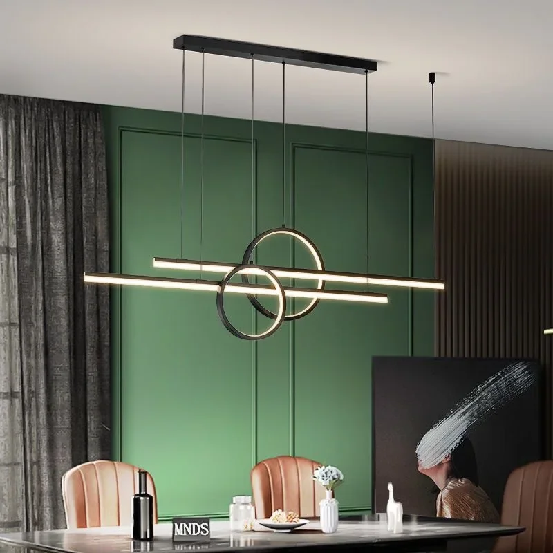 TechHPRestaurant Chandelier Modern Minimalist Creative Personality Minimalist Office Strip Lamp Nordic Light Luxury Led Bar Lamp