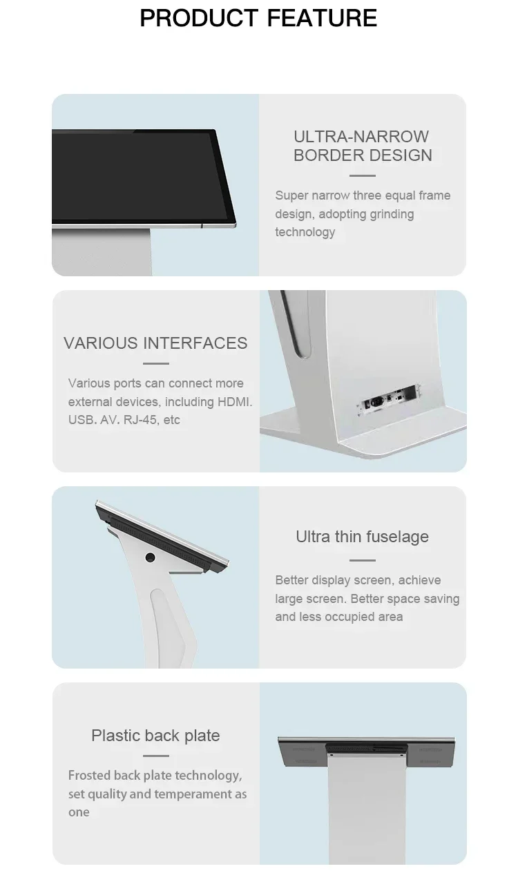 Table interactive au sol, 32 pouces, panneau LCD, affichage des informations numériques, tout-en-un, kiosque à écran tactile en libre-service pour PC