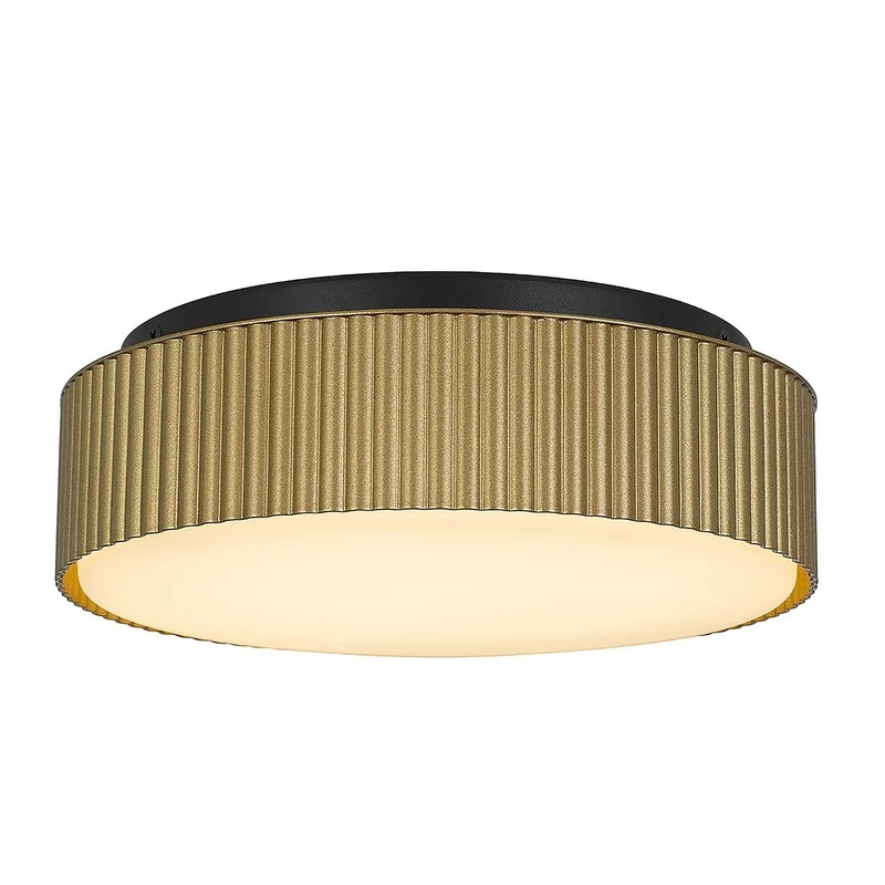 

9 Inch Brass LED Flush Mount Ceiling Light