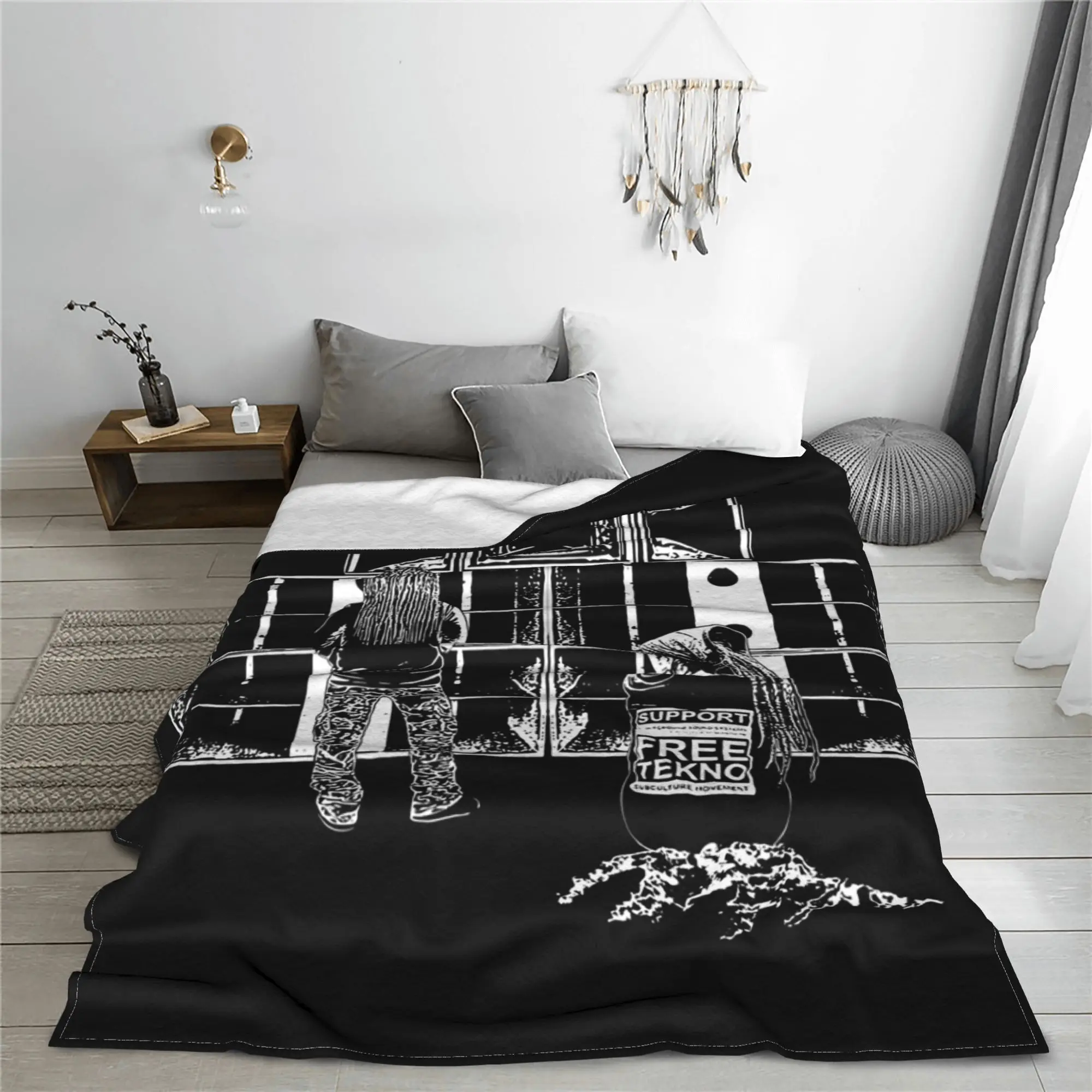 23FA121 - Tekno 23 m Blankets Multi-function Fleece Sofa Throw Blanket for Home Bedroom Outdoor Throws Bedspread Quilt
