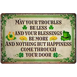 Shamrock Metal Sign, Irish Decor, Irish Decoration, St Patrick Day Decorations, Patrick Day Decor Metal Sign Door Sign