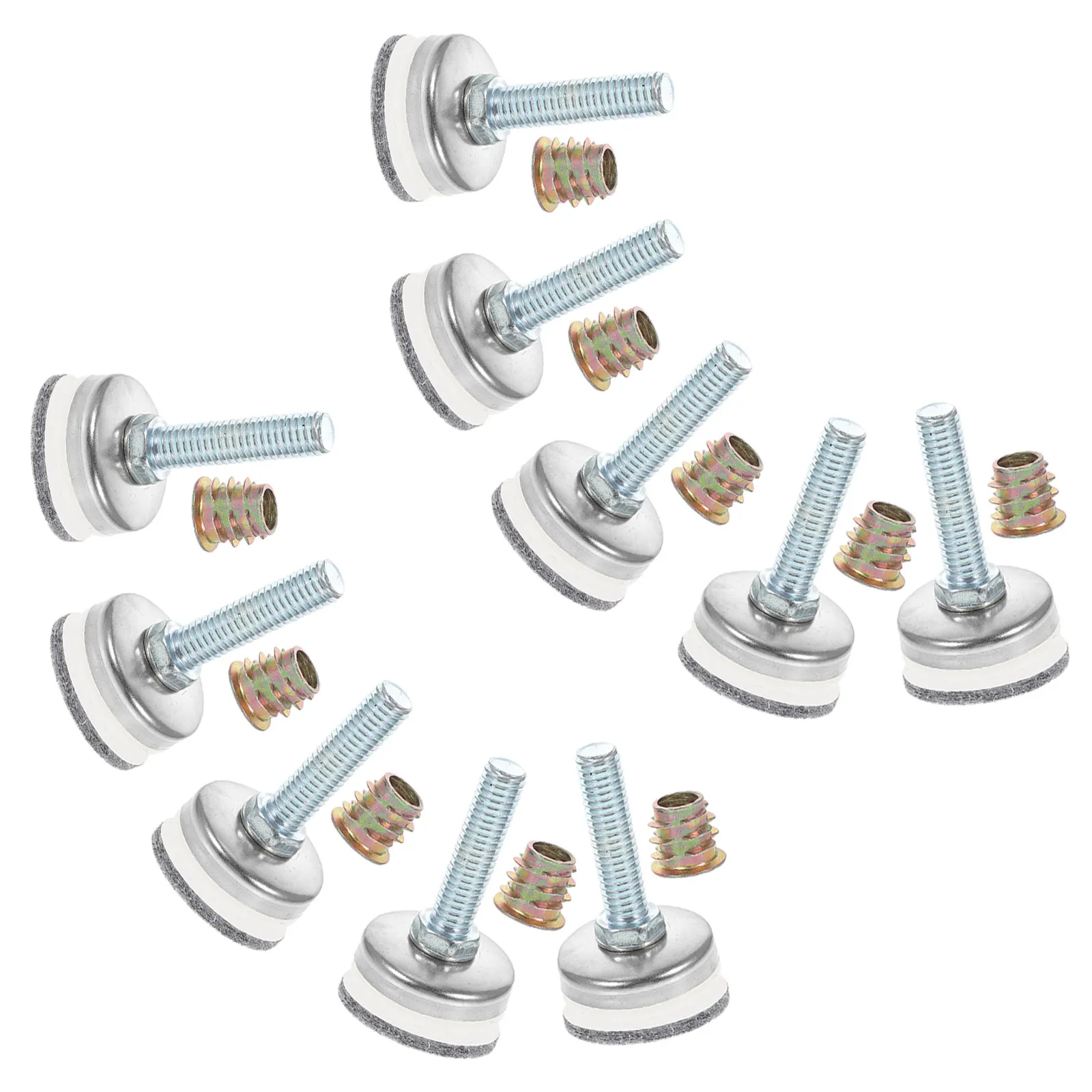 10セット-キャビネット家具レベラー-35mm-ねじ込み式調整可能な脚-不均一な床に対応する頑丈なサポート-迅速なdiy設置