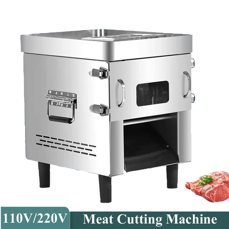 

Commercial Household Meat Cutting Machine Stainless Steel Automatic Electric Meat Slicer Shred Meat Cutter Machine 850W