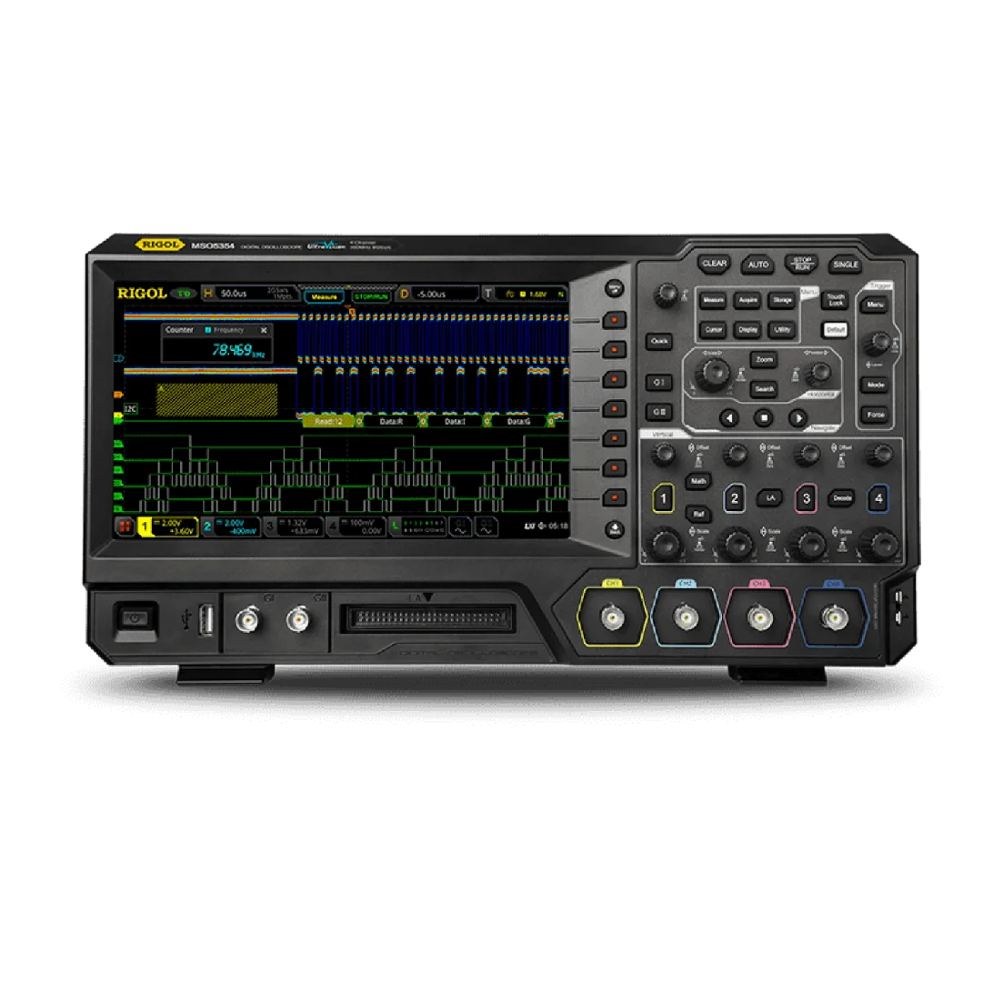 

Rigol Mso5354 350 Mhz Mixed Signal Oscilloscope with 4 Simulation Channel and Ultravision Ii High-Speed Oscilloscope