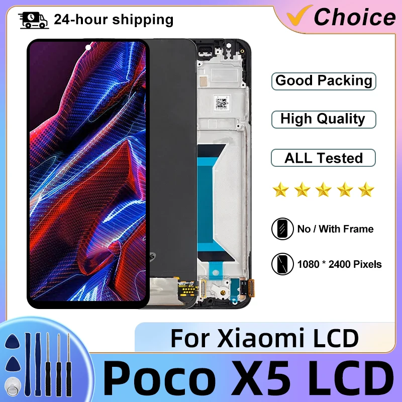 xiaomi-podco-x5用の交換用lcdスクリーン667インチのデジタイザーアセンブリ22111317pg22111317pi