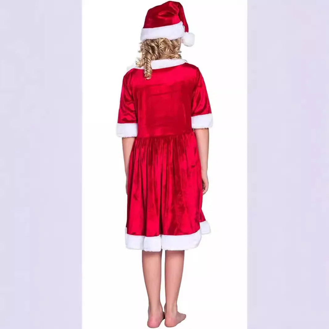 ملابس نسائية جديدة للكبار في عيد الميلاد، أزياء عيد الميلاد، أزياء حفلات الأعياد، أزياء أداء سانتا كلوز