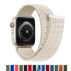 Correa trenzada para Apple watch, pulsera elástica de 44mm, 40mm, 45mm, 41mm, 42mm, 49mm, iWatch series 3, 5, se, 6, 7, 8, ultra 2, 9