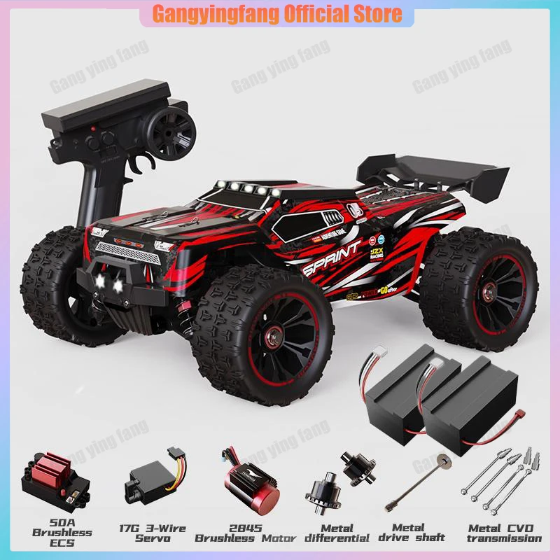

4WD Remote Control 1/14 RC Car 50 or Super Brushless 85KM/H Fast RTR High Speed All Terrain Off Road Radio 4x4 Truck for Adults