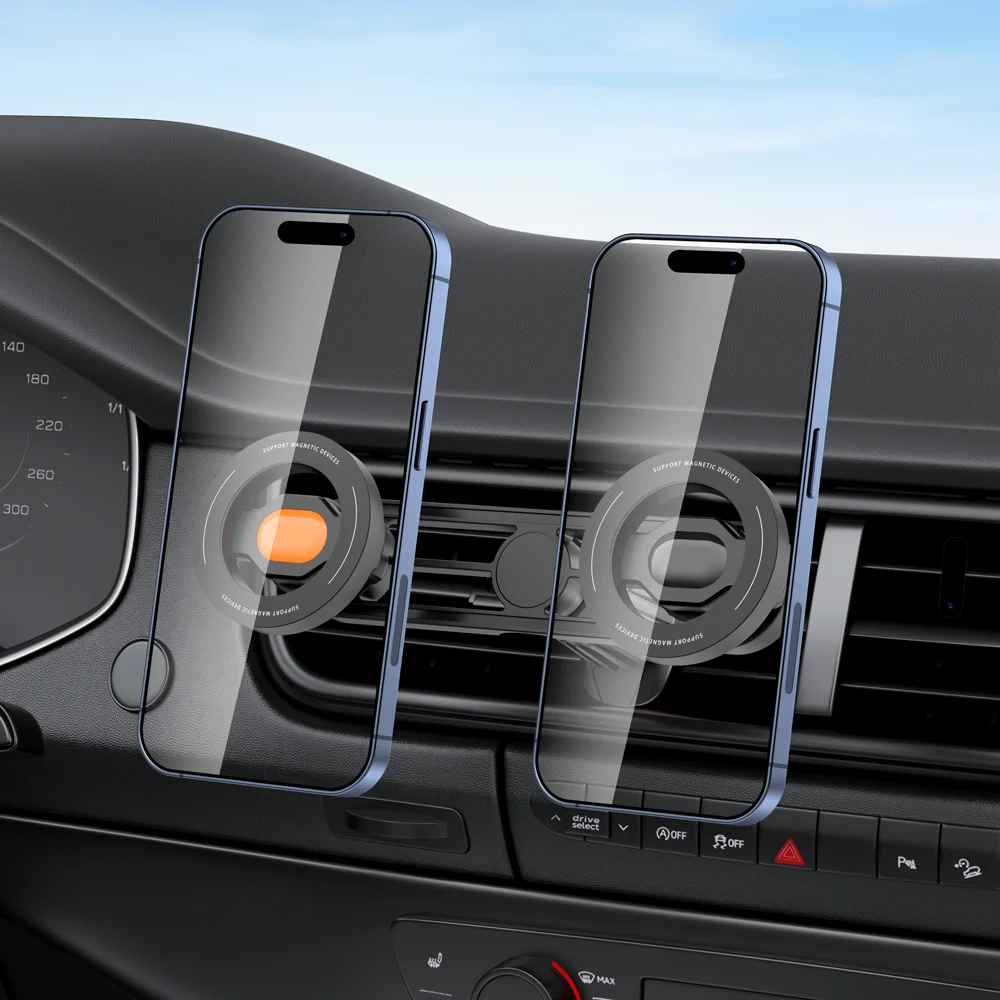 Homhu Dual-Handy Magnetische Autohalterung für Lüftungsschlitze, Auto-Innenraum-Ständer für Smartphone, Freisprecheinrichtung, Navigationshalterung