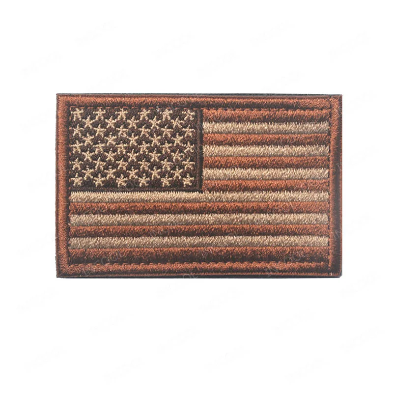 US American Flag Embroidery Patch Snake Appliqued Sticker Strip Embroidered Patches For Clothing Caps Backpack