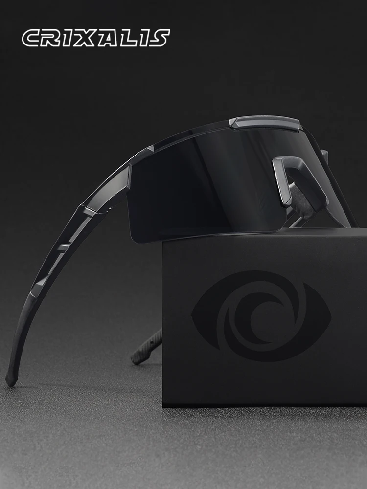 AliExpress CRIXALIS Ultra Large Framework Rimless Sunglasses For Men Women Anti Glare Sun Shades Mirror Cycling Biking Driving Shade UV400