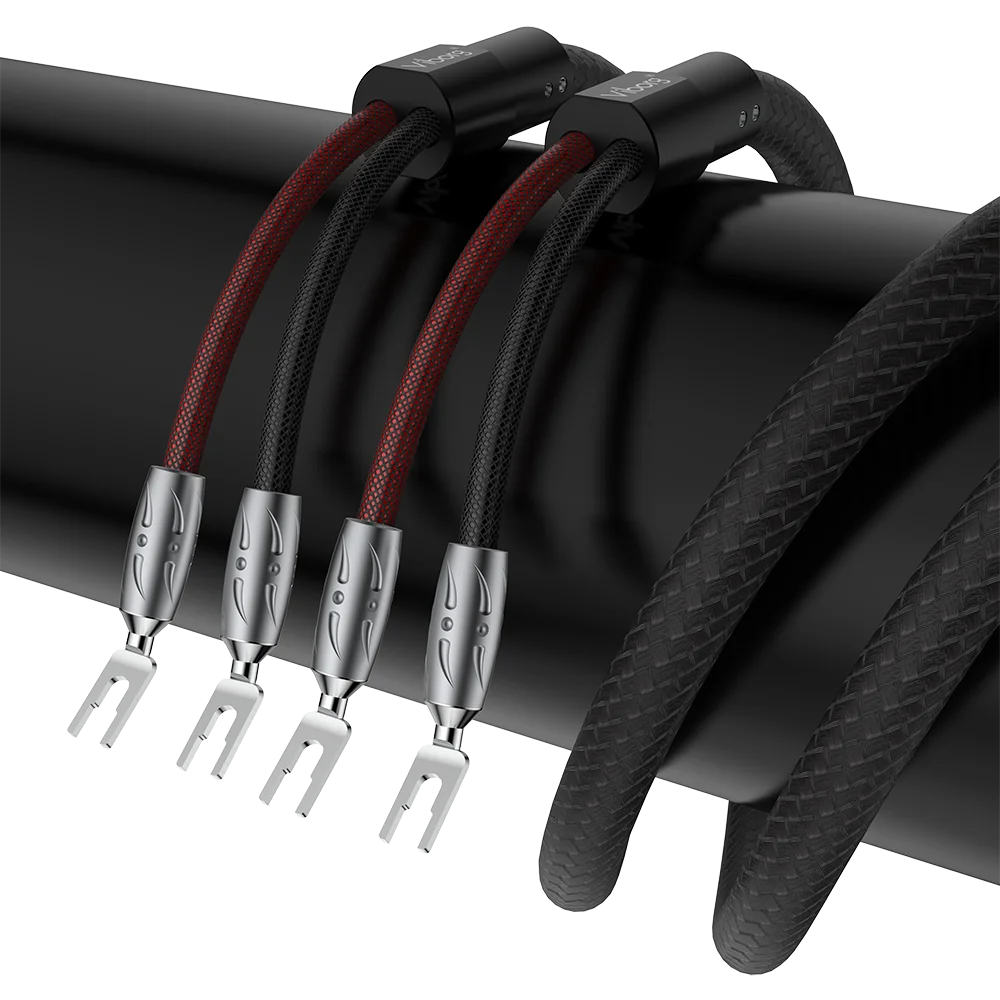 Viborg VS901 High Fidelity Speaker Cable With Viborg Pure Copper Banana Plug Biwire Speaker Cable for HiFi, Home Cinema